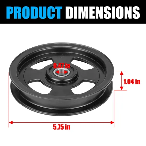 Best Flat Idler Pulley For Kubota Deck RCK42P Z125S ZG123S K5559